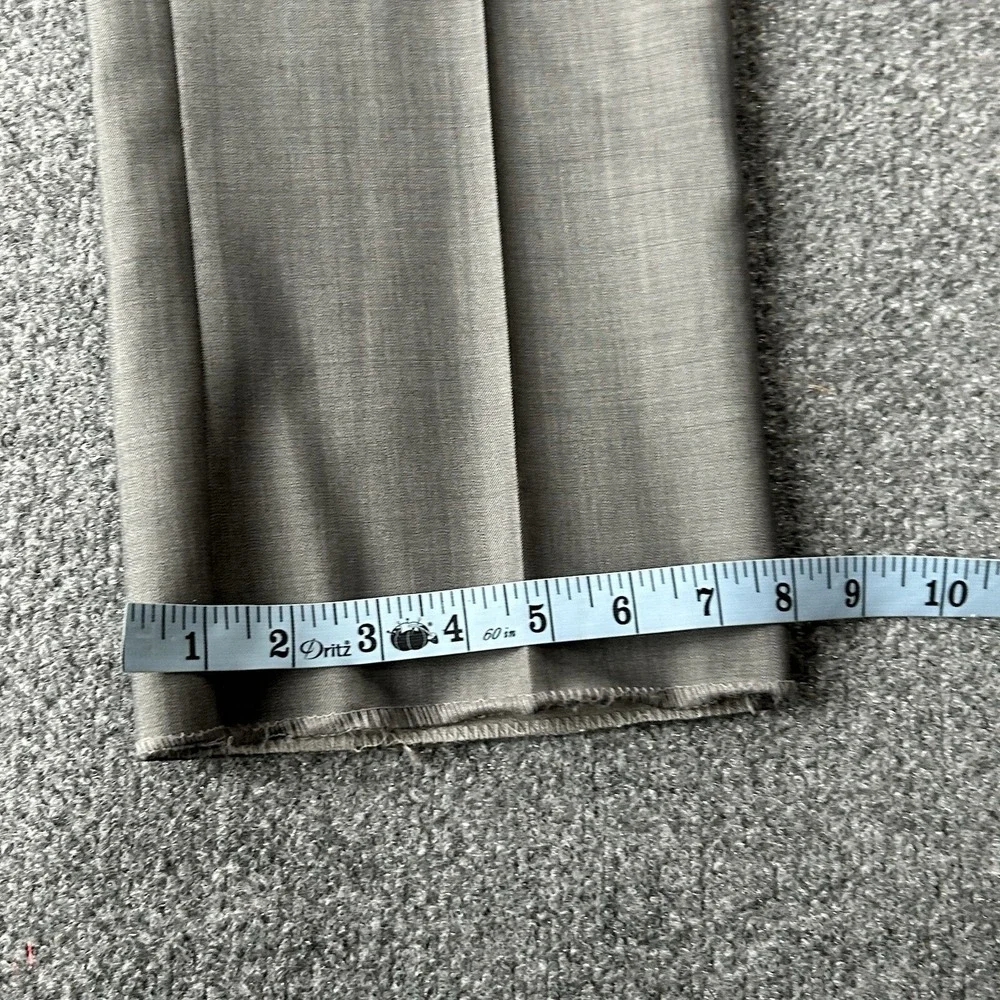 Riviera by‎ Jack Victor Pants Men 40 Kobe Grey Kid Mohair Wool Blend Unhemmed